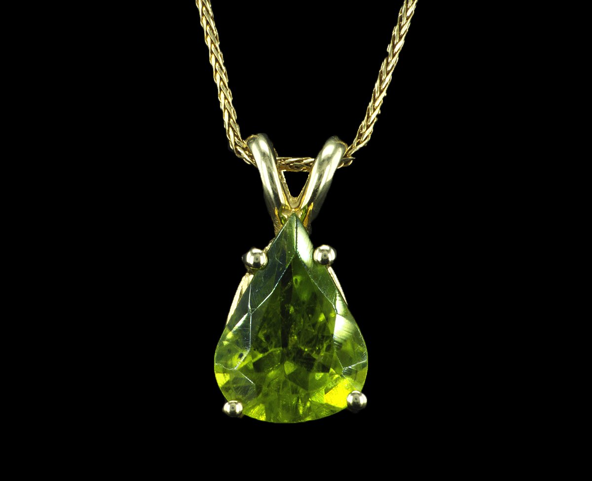 A coloured gemstone